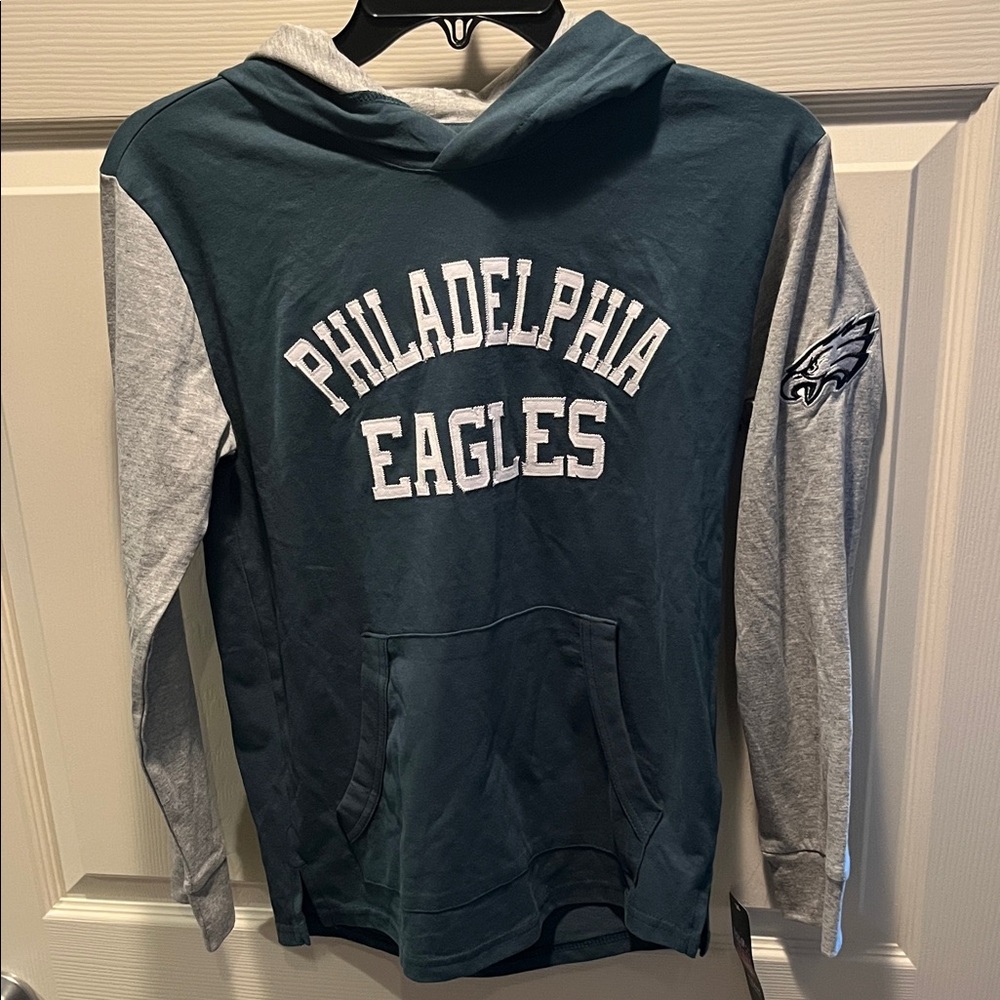 NFL Philadelphia Eagles Kids Hoodie - Dark Green and Gray